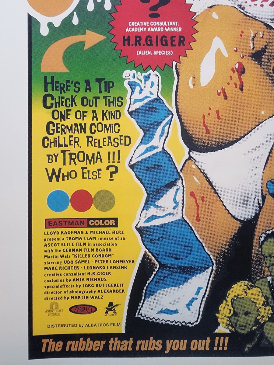 Rockin Jelly Bean Killer Condom Comic Movie Promo POSTER Rockin Jelly Bean Killer Condom Comic Movie Promo POSTER