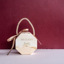 1-100X Gold Red Marble Paper Party Birthday Wedding Favour Gift Boxes Ribbons