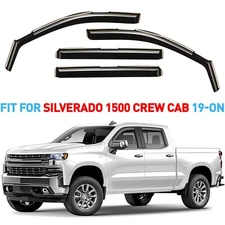 Rain Guards Vent Visors Shade for 2019-2025 Chevy Silverado Crew Cab