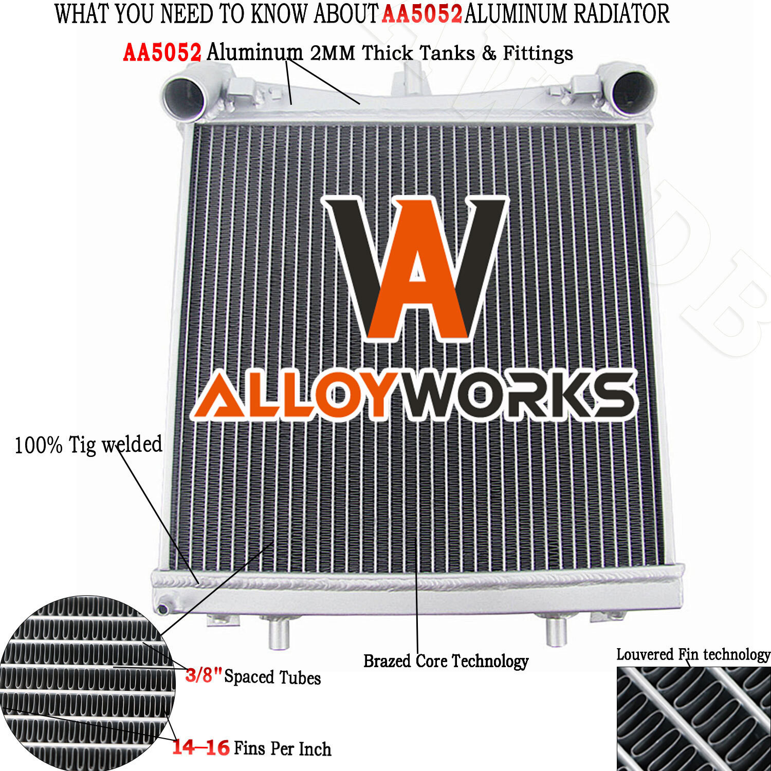 99610613151 2 Row Left side Radiator For 97-04 2000 Porsche 911 996 Boxster 986