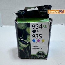 HP 934XL Black  935 Cyan Magenta Yellow Genuine OEM Ink Cartridges 4-Pack NEW