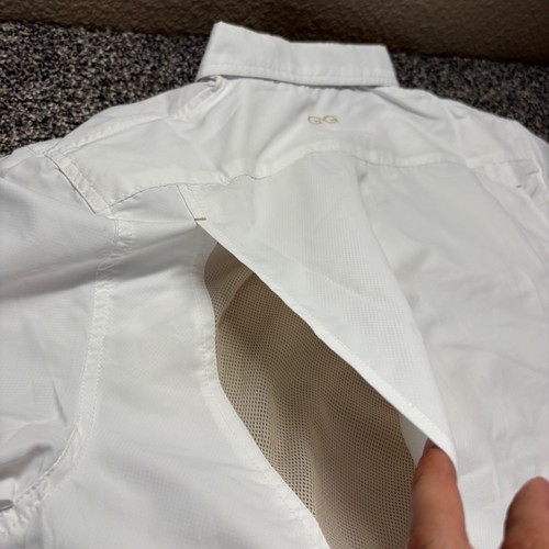 GameGuard Vented Shirt Mens Large White Long Sleeve Microfiber Fishing Button Up - Picture 11 of 11