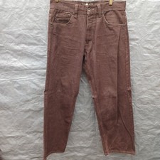 Vintage Ecko Unltd Jeans 34x30 Mens Brown Embroidered Rhino Wide Leg Baggy Y2K