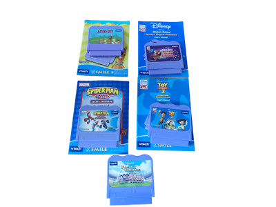 Vtech V Smile TV Lernsystem Paket mit 5x Spielen + Handbüchern Scooby Toy Story