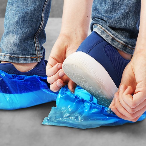100x hochwertige Einweg Überziehschuhe 5g je Überzieher - Schuhüberzieher - Bild 2 von 7