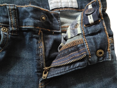 Polarn O Pyret Slim Stretch 5 Pocket Jeans Size 7-8 Yrs Color Mid Denim Blue - Picture 7 of 8