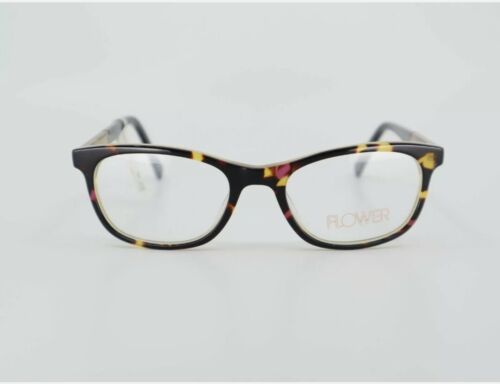 Womens Flower 6003 MAGGIE Tortoise Full Rim Rectangle Eyeglasses 50-19-140 - Picture 2 of 8