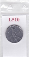 L510 Moneta Coin ITALIA Repubblica Italiana 50 Lire Vulcano 1978