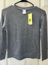 All In Motion Kids Size 6/7 Longsleeve Grey Athletic Shirt