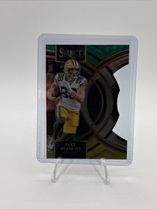 2023 Select Luke Musgrave Premier Die-Cut Green Yellow RC Green Bay Packers