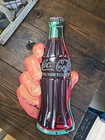 COCA-COLA VINTAGE STYLE ANDE ROONEY HAND HOLDING BOTTLE METAL SIGN