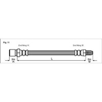 Metzger 4112821 Bremsschlauch FüR Lada Niva Nova Toscana 2105 2104 2121 2131