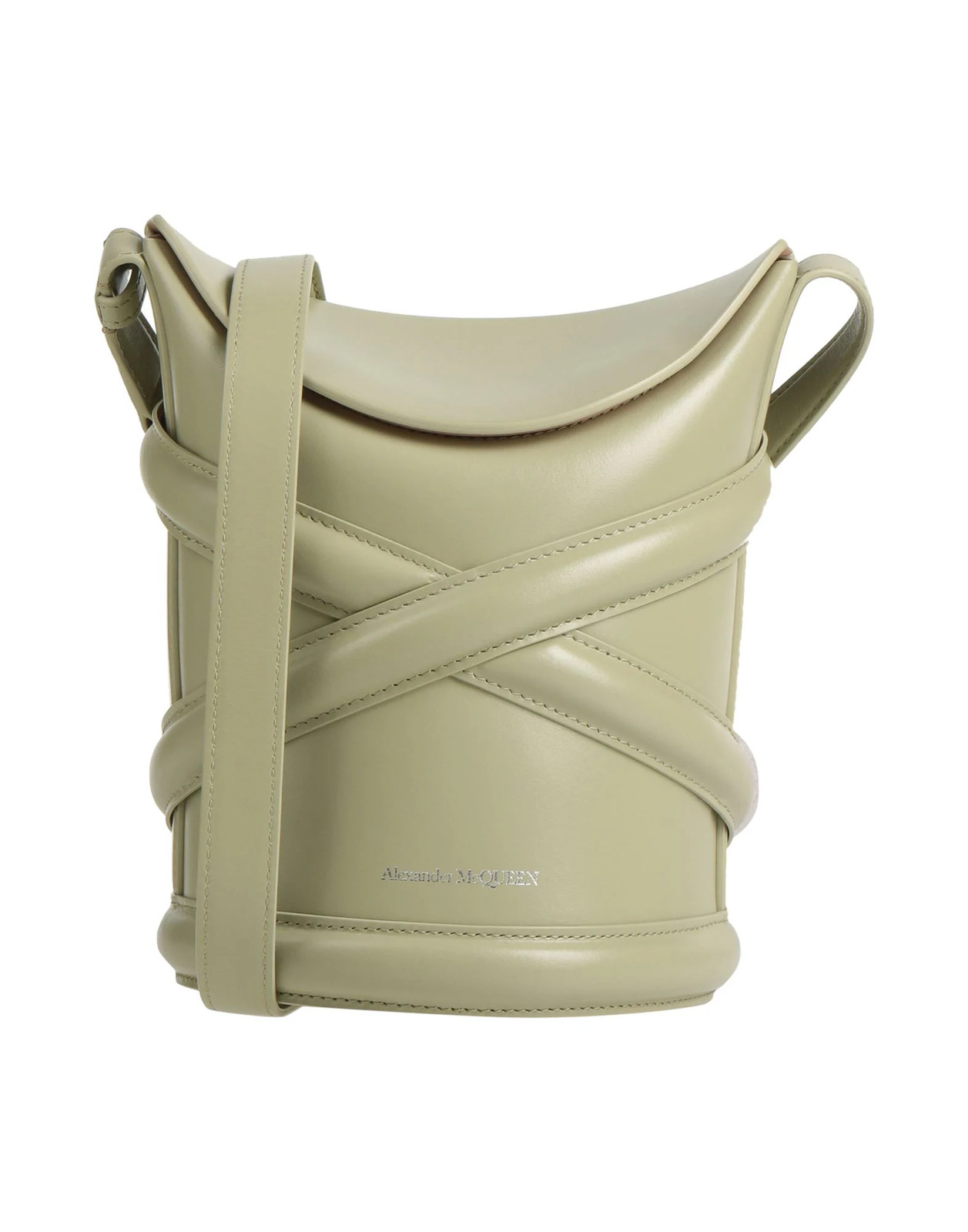 McQueen - Women - Leather Bucket bag - Sage green 201890₽