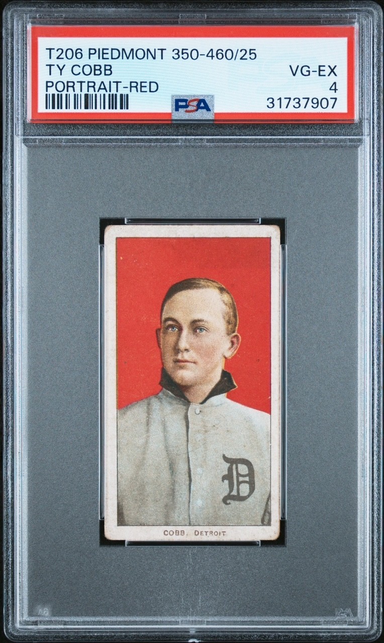 Ty Cobb T206 Portrait Red Piedmont 350 PSA 4 VG-EX CENTERED Q0842