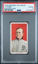Ty Cobb T206 Portrait Red Piedmont 350 PSA 4 VG-EX CENTERED Q0842