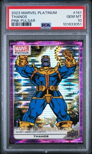 Marvel PSA 10 Thanos 2023 Marvel Platinum Pink Pulsar /33 Thanos PSA 10 GEM MINT