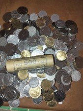 LOTTO LIRE MONETE Miste  - 1 KG - REPUBB ITALIA + Rotolino 10 Lire Spighe  A Cas