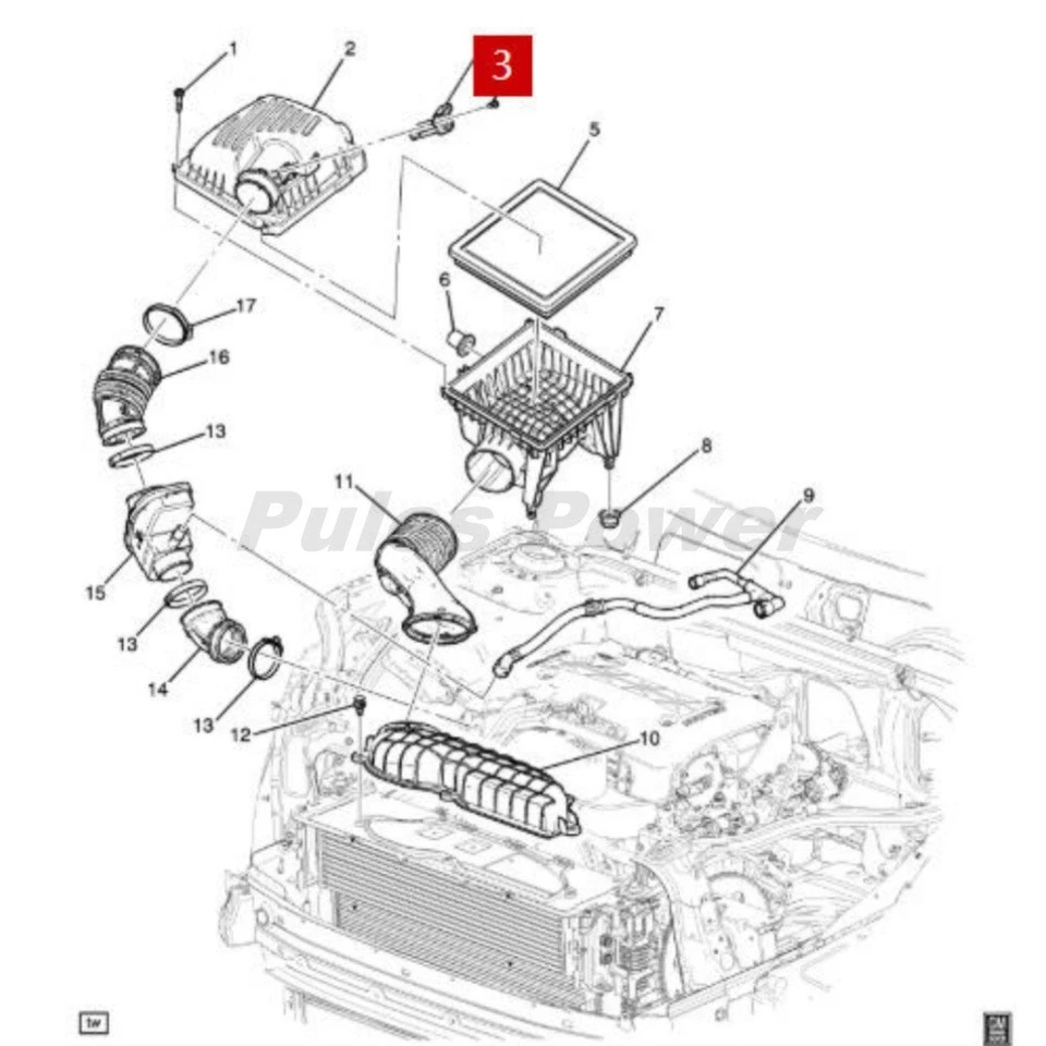 Sensor MAF de flujo de aire masivo HITACHI OEM para Chevrolet Impala Colorado Tahoe Equinox Foto 4 de 4
