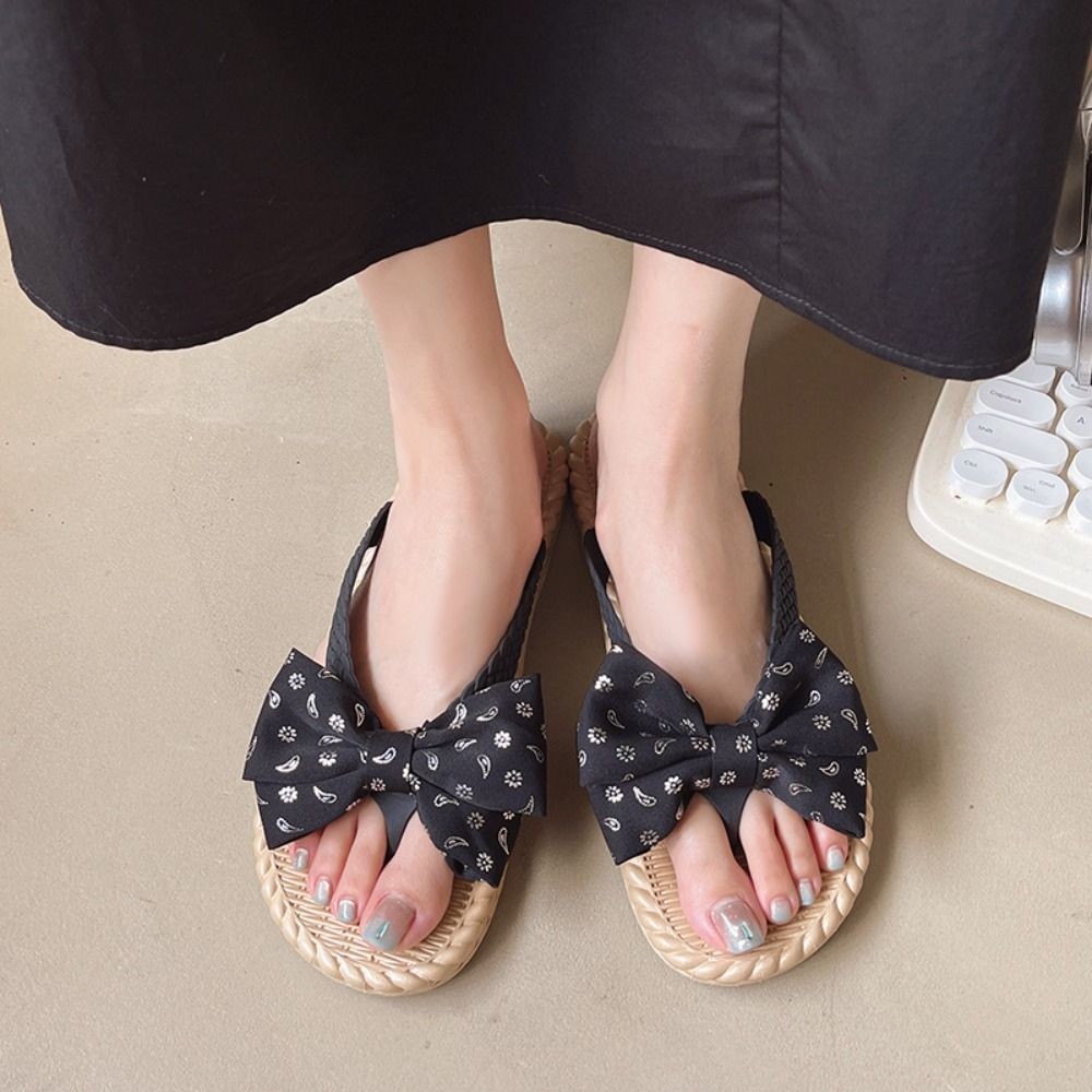 SAOLA Infradito antiscivolo con fiocco suola morbida slide sandali ciabatte da spiaggia outdoor