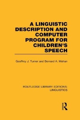 Geoffrey J. Tur A Linguistic Description and Computer Progra (Gebundene Ausgabe)