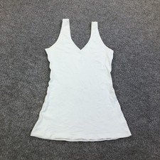 Full Slip Womens S White V Neck Seamless Stretch Microfiber