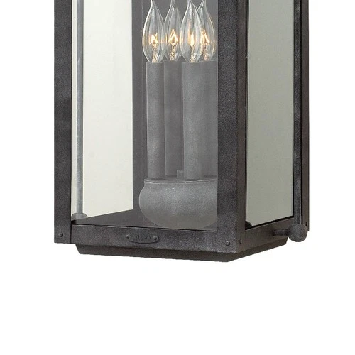 Anchorage 9 1/4" Wide Aged Zinc 4 Candle Outdoor Wall Light - Picture 4 of 10
