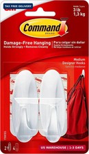 Command Medium Designer Hooks, 2 Hooks and 4 ...