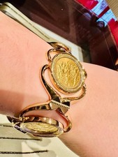 Bracciale in Oro 18 kt Monete Originali: 82,16 Gr Kt 18/Kt 22sterline
