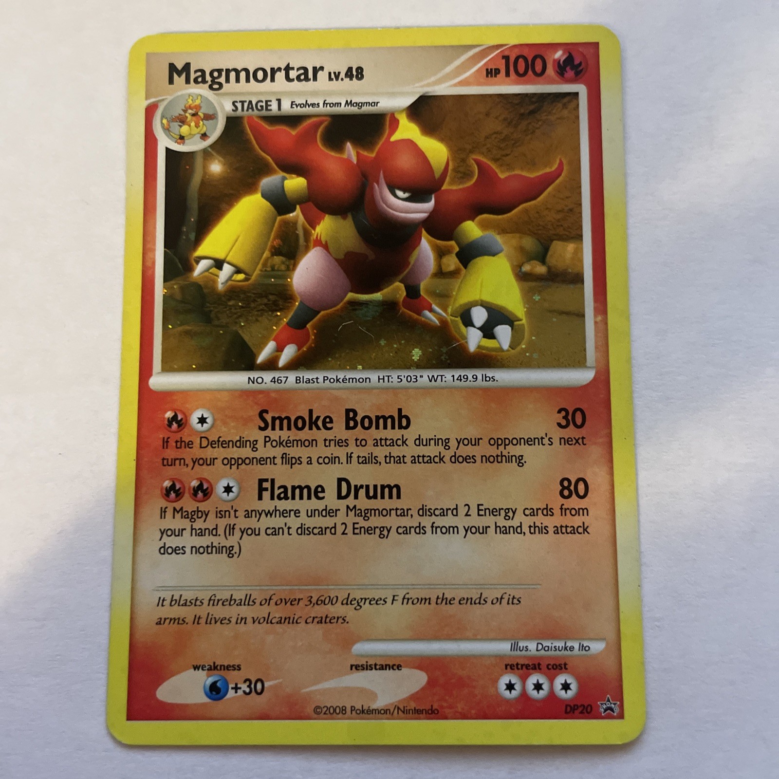 Magmortar DP20 Holo Black Star Promo Diamond & Pearl Pokemon Card LP