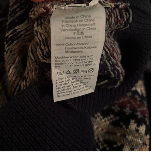 J. Crew Fair Isle 100% Cotton Sweater Kids Size 8 XXS Womens Crew Cuts Snowflake - Picture 7 of 8