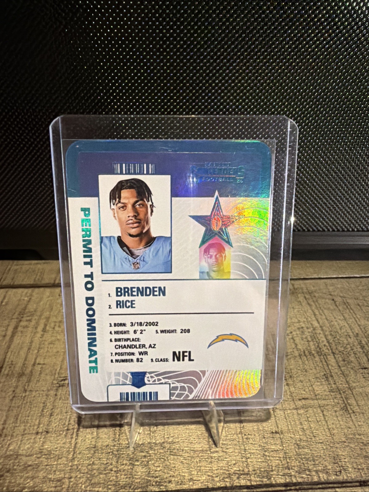 Brenden Rice Panini Contenders Permit to Dominate #12 Base