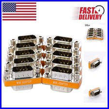 Gold-Plated DB9 Male to Male Null Modem Adapter 10-Pack - Efficient  Durable