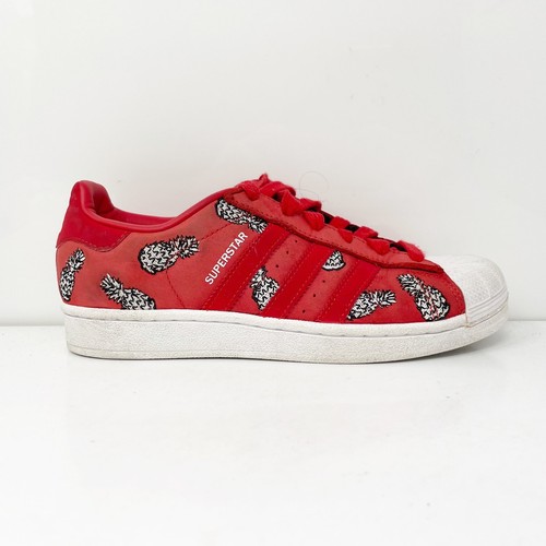 Adidas Womens Superstar B28040 Red Casual Shoes Sneakers Size 6.5