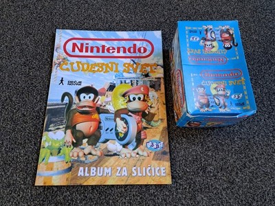Nintendo 100 Full Box Sticker Packs Box & Leeralbum 1996 Selten Panini Merlin