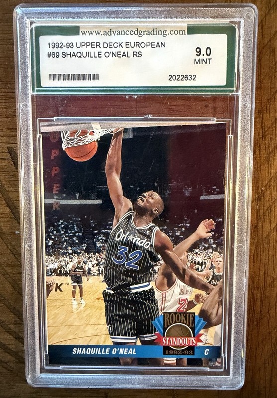 Upper Deck 1992-93 European Shaquille O'Neal Rookie Standouts #69 AGS 9.0