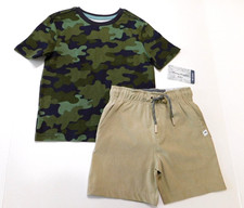 Tommy Bahama Boy's Outfit T-Shirt  Active Shorts Green Beige SIZE XS/4 NEW