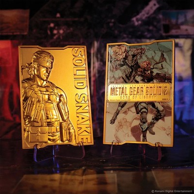 Metal Gear Solid 2 Solid Snake 24k Gold Limited Edition Ingot