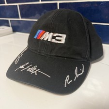 Vintage BMW M3 Team PTG Baseball Cap Hat Embroidered Signatures Black Adjustable