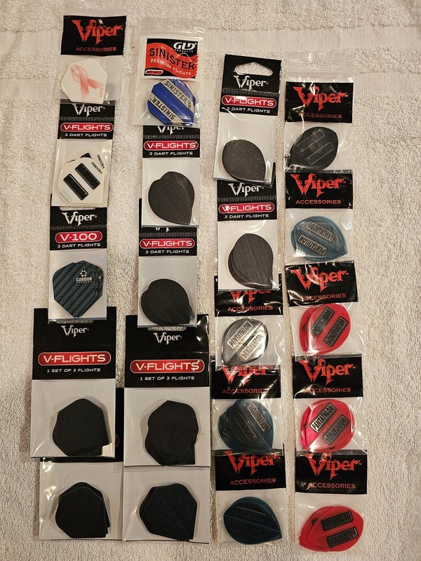 Dart Flights Mixed Shapes  20 Sets. Lot 106