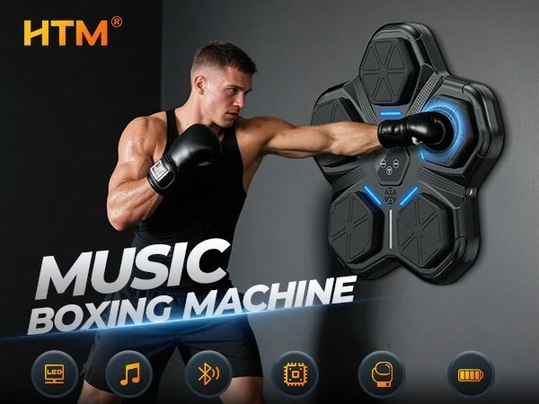 Máquina de Boxeo de Música, Entrenador de Punzonado Interactivo Bluetooth Almohadilla de Entrenamiento de Boxeo Foto 2 de 4