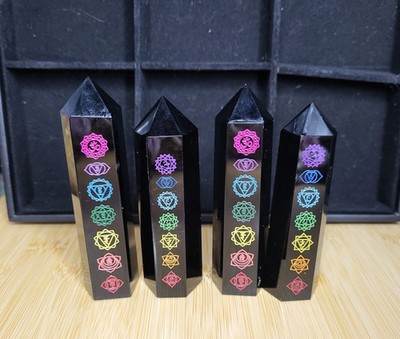 Black Obsidian Chakra Towers