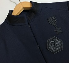 Karl Lagerfeld Wool Blend Embellished Militar...