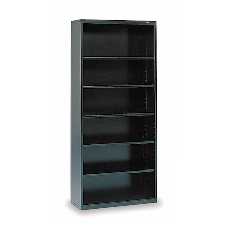Tennsco B-78Bk 6-Shelf Stationary Bookcase, 78"X34-1/2" Black