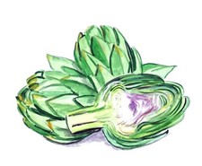 Decal Vinyl Sticker Artichoke - Printed Vinyl Decal Made in USA