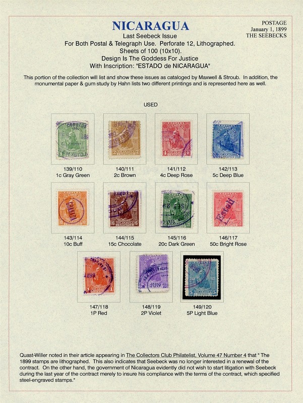 NICARAGUA BYERLEY Specialized Album Page Lot #2 - CANCELLED - SEE SCAN - $$$