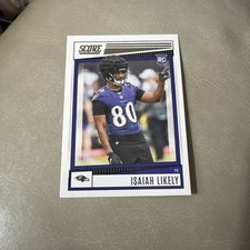 2022 Score Football Base Rookies #372 Isaiah Likely - Baltimore Ravens