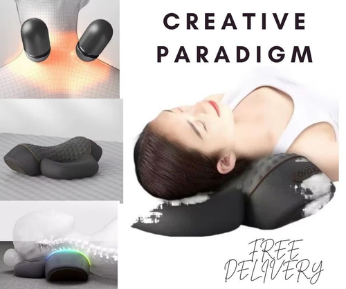 Beruhigen - 3-in-1 Nackenmassagegerät Hals Kissen Heißkompresse Vibrationsmassage Nacken