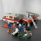Playmobile Ambulance Fire Truck  with Figures/Accessories Vintage 1974-1977