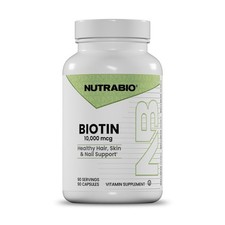 NutraBio Biotin 10000mcg- for Hair Growth and...