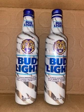 Bud Light LSU 2025 aluminum bottle 16oz bottle empty w/cap - Qty = 2 (two)